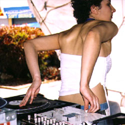 DJ D on the decks