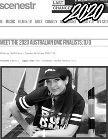 Scenestr interview for Top 10 DMC finalists DJ D